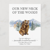 Nieuwe Home Beweging Aankondiging Cabin Lodge Beer (Voorkant)