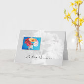 Nieuwe Home Bloemen Kaart (Gele Bloem)