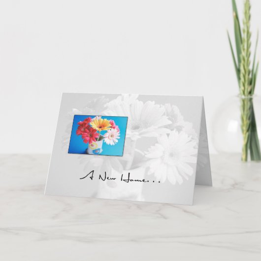 Nieuwe Home Bloemen Kaart (Voorkant)