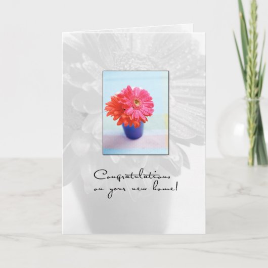 Nieuwe Home Bloemen Kaart (Voorkant)