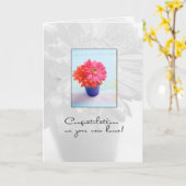 Nieuwe Home Bloemen Kaart (Gele Bloem)