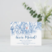 Nieuwe Home Boothbay Maine Kaart Verhuisaankondigi (Staand voorkant)