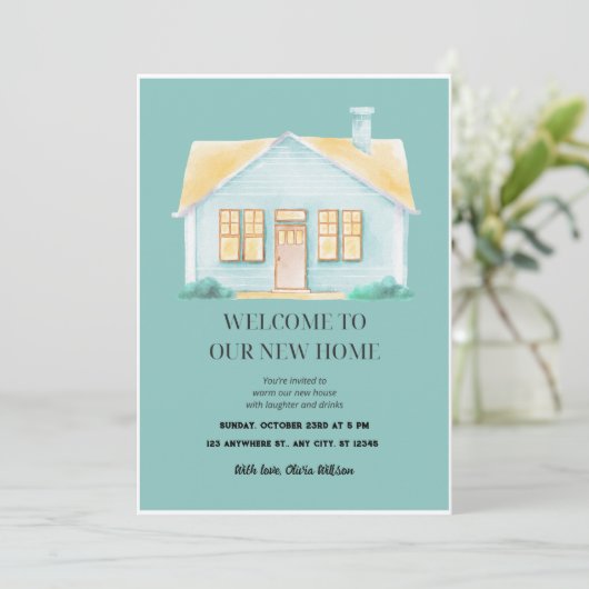 Nieuwe Home Celebration uitnodiging (Staand voorkant)
