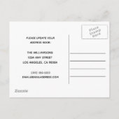 Nieuwe Home Custom Family Foto Gray Moving Aankondigingskaart (Achterkant)