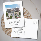 Nieuwe Home Eenvoudige foto Adreswijziging Aankondigingskaart