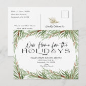 Nieuwe Home Feestdagen Pine Branch Bewegende Aanko Uitnodiging Briefkaart (Voorkant / Achterkant)