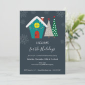 Nieuwe home Feestdagen Virtuele Housewarming Parti Kaart (Staand voorkant)