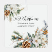 Nieuwe Home Foto Eerste Kerst Ornament (Voorkant)