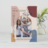 Nieuwe Home Foto Holly en Gold Arch Vakantie Verhu Aankondiging (Staand voorkant)