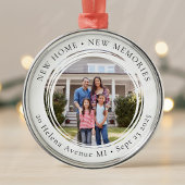 Nieuwe Home Foto Housewarming Keepsake Metalen Ornament