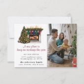 Nieuwe Home Foto Kerst Bewegende Aankondiging Kaar (Voorkant)