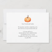 Nieuwe Home Foto Thanksgiving Pompoen Bewegen Aankondiging (Achterkant)