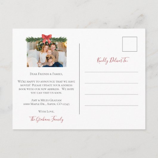 Nieuwe Home Foto Vakantie Briefkaart (Achterkant)