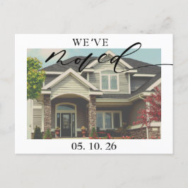 Nieuwe Home Foto We hebben verhuisd Bewegende aank Briefkaart