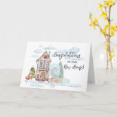 Nieuwe Home Gefeliciteerd Schattigee kerst Waterve Kaart (Gele Bloem)