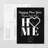 Nieuwe Home Gelukkig Nieuwjaar Bewegende Aankondig Uitnodiging Briefkaart (Voorkant / Achterkant)