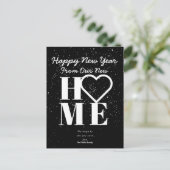 Nieuwe Home Gelukkig Nieuwjaar Bewegende Aankondig Uitnodiging Briefkaart (Staand voorkant)