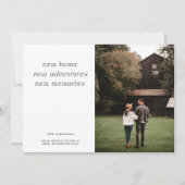 Nieuwe Home Gepersonaliseerde Foto Verhuizen Aankondiging (Voorkant)