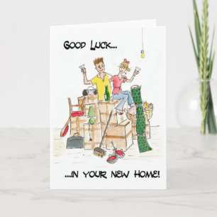 Nieuwe Home Good Luck Card Kaart