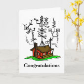 Nieuwe Home Ham Radio Wenskaart Pas het aan! Kaart (Gele Bloem)