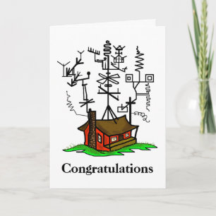 Nieuwe Home Ham Radio Wenskaart Pas het aan! Kaart