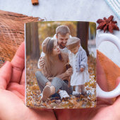 Nieuwe Home Herfst Voordeur Foto Koffiemok