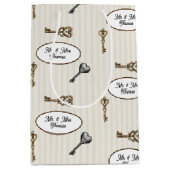 Nieuwe Home Housewarming Gepersonaliseerd Medium Cadeauzakje (Voorkant)