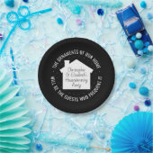 Nieuwe Home Housewarming Party Black and White Mod Papieren Bordje (Feest)
