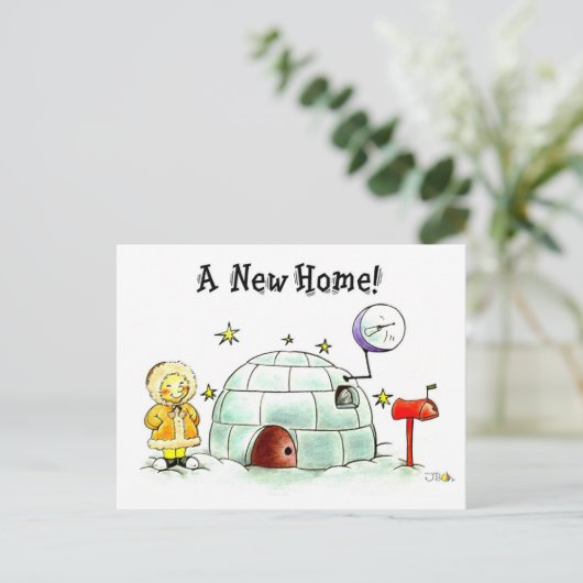 Nieuwe Home Igloo Kaart – Hand getekend ontwerp (Staand voorkant)