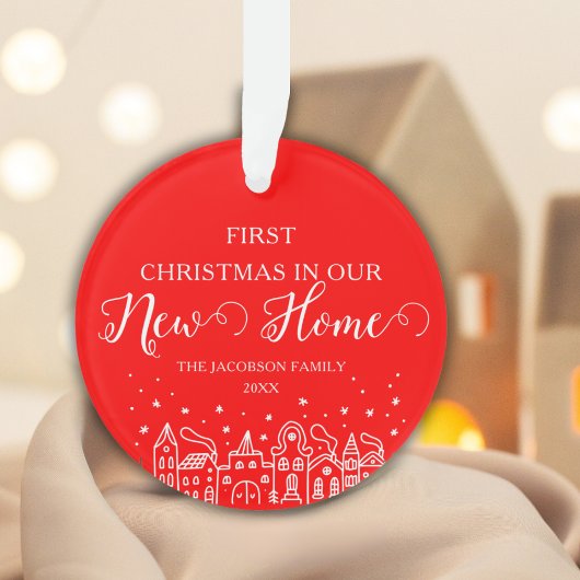 Nieuwe Home Joy - Gepersonaliseerde Eerste Kerstmi Ornament