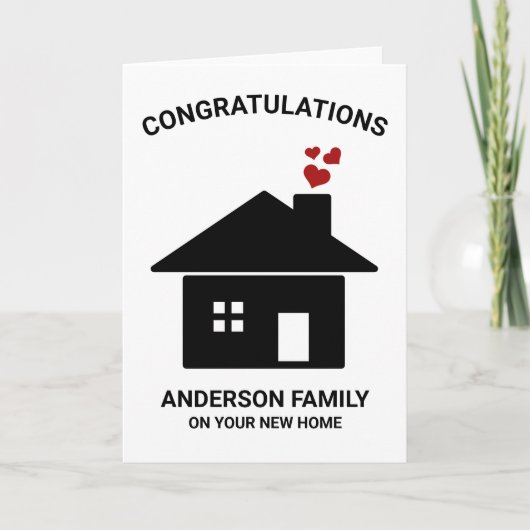 Nieuwe Home Kaart Gepersonaliseerd, Housewarming K (Voorkant)