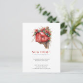 Nieuwe Home Kerst Mailbox Nieuw Adres Verhuizen Feestdagenkaart (Staand voorkant)