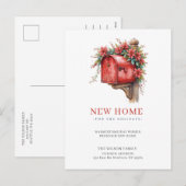Nieuwe Home Kerst Mailbox Nieuw Adres Verhuizen Feestdagenkaart (Voorkant / Achterkant)