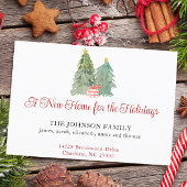 Nieuwe Home Kerst Verhuisaankondiging Kaart