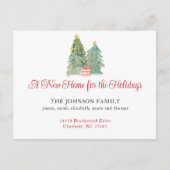 Nieuwe Home Kerst Verhuisaankondiging Kaart (Voorkant)