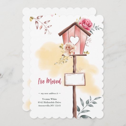 Nieuwe Home Love Moving Aankondiging (Voorkant / Achterkant)