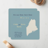 Nieuwe Home Maine Bewegende Aankondiging Kaart (Voorkant / Achterkant in situ)