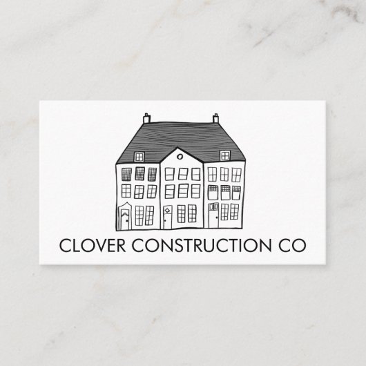 Nieuwe 'Home Modern Construction Contractor Remode Visitekaartje (Voorkant)