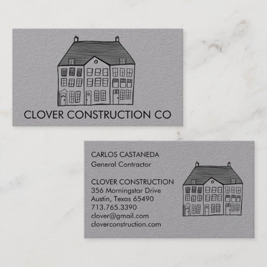 Nieuwe 'Home Modern Construction Contractor Remode Visitekaartje (Voorkant / Achterkant)