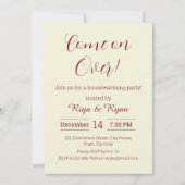 Nieuwe Home Modern Elegant Beige Housewarming Part Kaart (Voorkant)