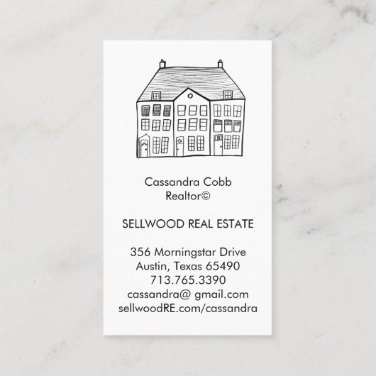 Nieuwe Home Modern Real Estate Broker Agent Realto Visitekaartje (Achterkant)