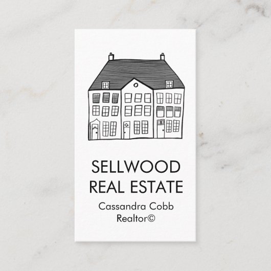 Nieuwe Home Modern Real Estate Broker Agent Realto Visitekaartje (Voorkant)