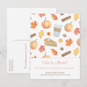 Nieuwe Home Moderne Waterverf Herfst-dingen verpla Aankondigingskaart (Voorkant / Achterkant)