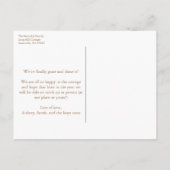 Nieuwe Home Moderne Waterverf Herfst-dingen verpla Aankondigingskaart (Achterkant)