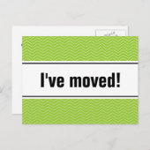 Nieuwe home moving briefkaarten | appelchevron (Voorkant / Achterkant)