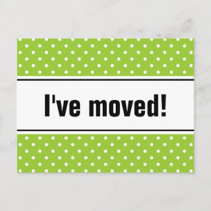 Nieuwe home moving briefkaarten   appelgroene pool