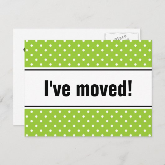 Nieuwe home moving briefkaarten | appelgroene pool (Voorkant / Achterkant)