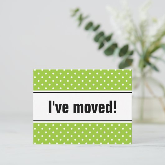 Nieuwe home moving briefkaarten | appelgroene pool (Staand voorkant)