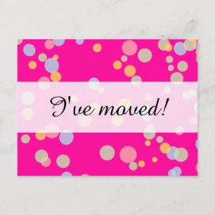 Nieuwe home moving briefkaarten   Kleurrijke confe