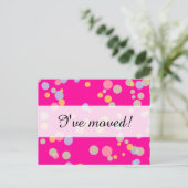 Nieuwe home moving briefkaarten | Kleurrijke confe (Staand voorkant)